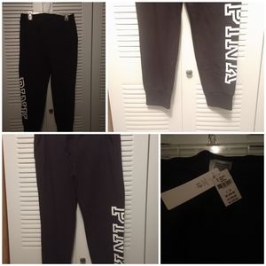Pink Victoria Secret sweatpants Sz L.  NWT
